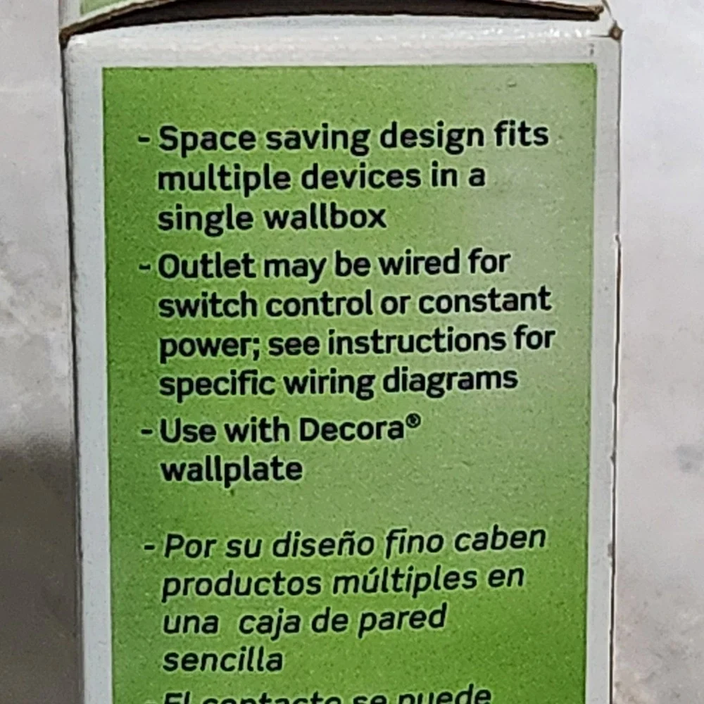 Lot of 2 - Leviton 5625 Almond Decora Switch & Receptacle Outlet 15A-120V AC/CA